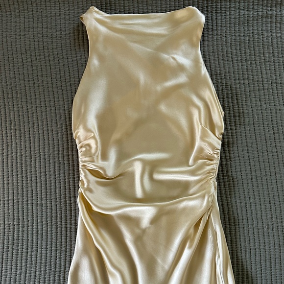 Reformation Dresses & Skirts - Reformation Silk Casette Midi Dress in Pale Yellow- Size 4